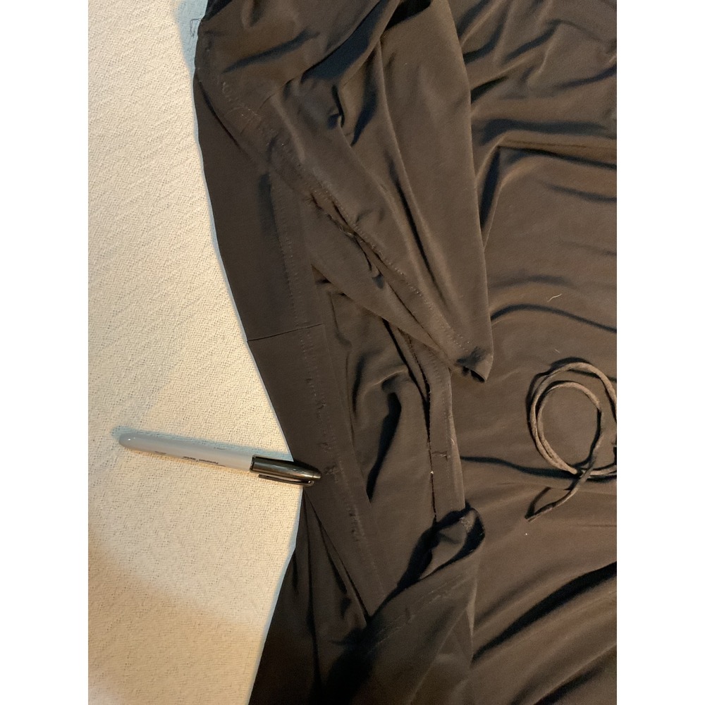 Collection Dressbarn Black Draped Ring Neck Maxi Dress Woman Size 22 - Picture 10 of 11
